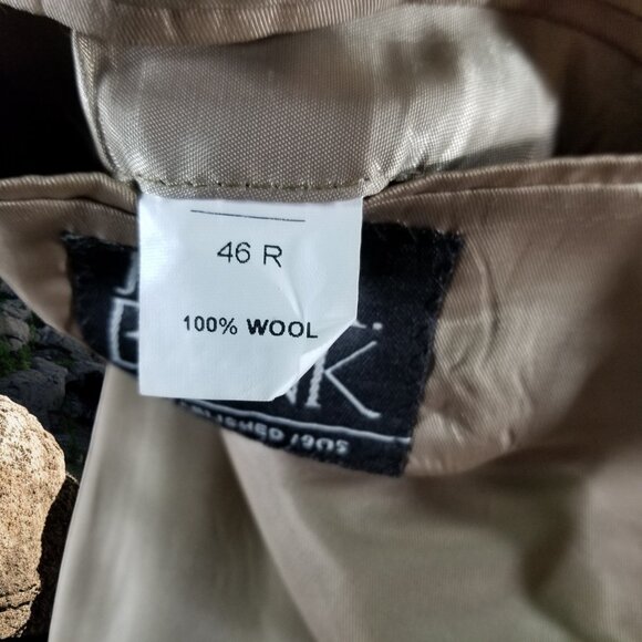 Jos A Bank Men's 46R Brown Check 100% Wool Blazer Sport Coat & Tie 12627 - Picture 8 of 8